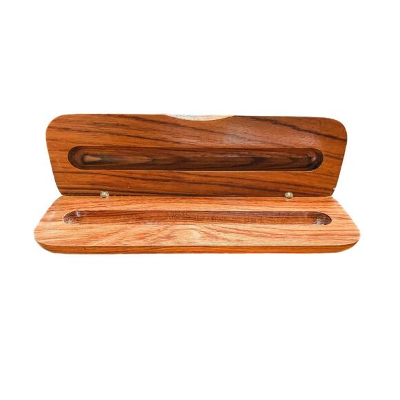 Vintage Wooden Engraved Mcdonnell Douglas C-17 Pen/Pencil Case - Picture 5 of 7